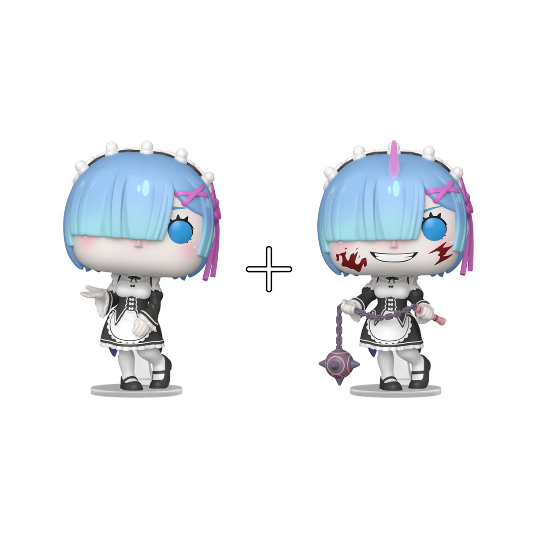 *Pré-reserva* Bundle Funko Pops - Re: Zero - Rem (Standard + Chase)