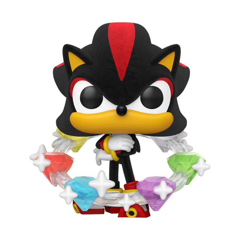 Funko Pop - Sonic the Hedgehog - Shadow with Emeralds Flocked (Special Edition)