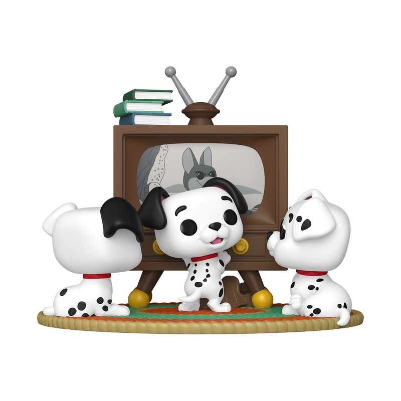 Funko Pop Moment - Disney - 101 Dalmatians - Rolly, Patch & Lucky with TV