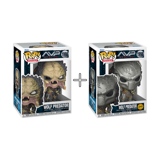 Bundle Funko Pops - Aliens vs. Predator Requiem - Wolf Predator (Standard + Chase)