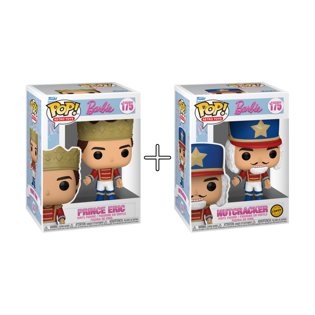 Bundle Funko Pops - Barbie - Prince Eric e Nutcracker (Standard + Chase)