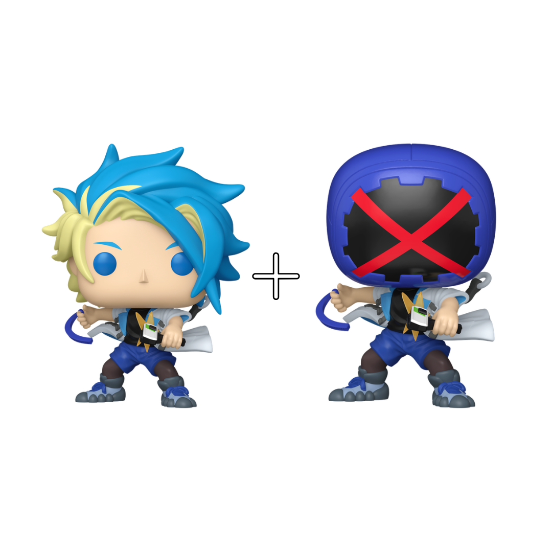  Bundle Funko Pops - Beyblade X - Jaxon Cross e Blader X (Standard + Chase)