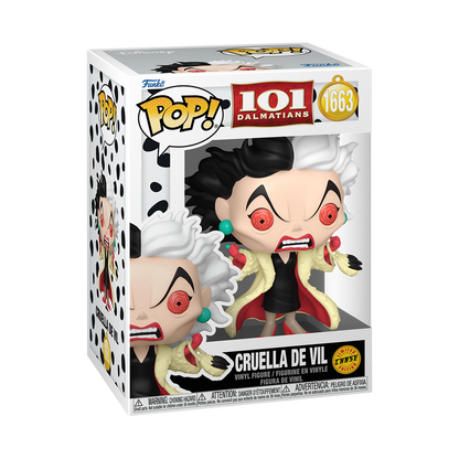  Bundle Funko Pops - Disney - 101 Dalmatians - Cruella de Vil - (Standard + Chase)