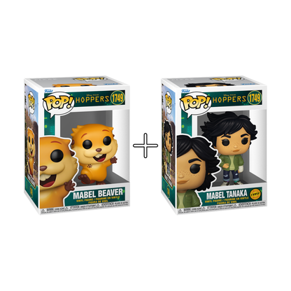 Bundle Funko Pops - Disney - Hoppers - Mabel Beaver (Standard + Chase) 