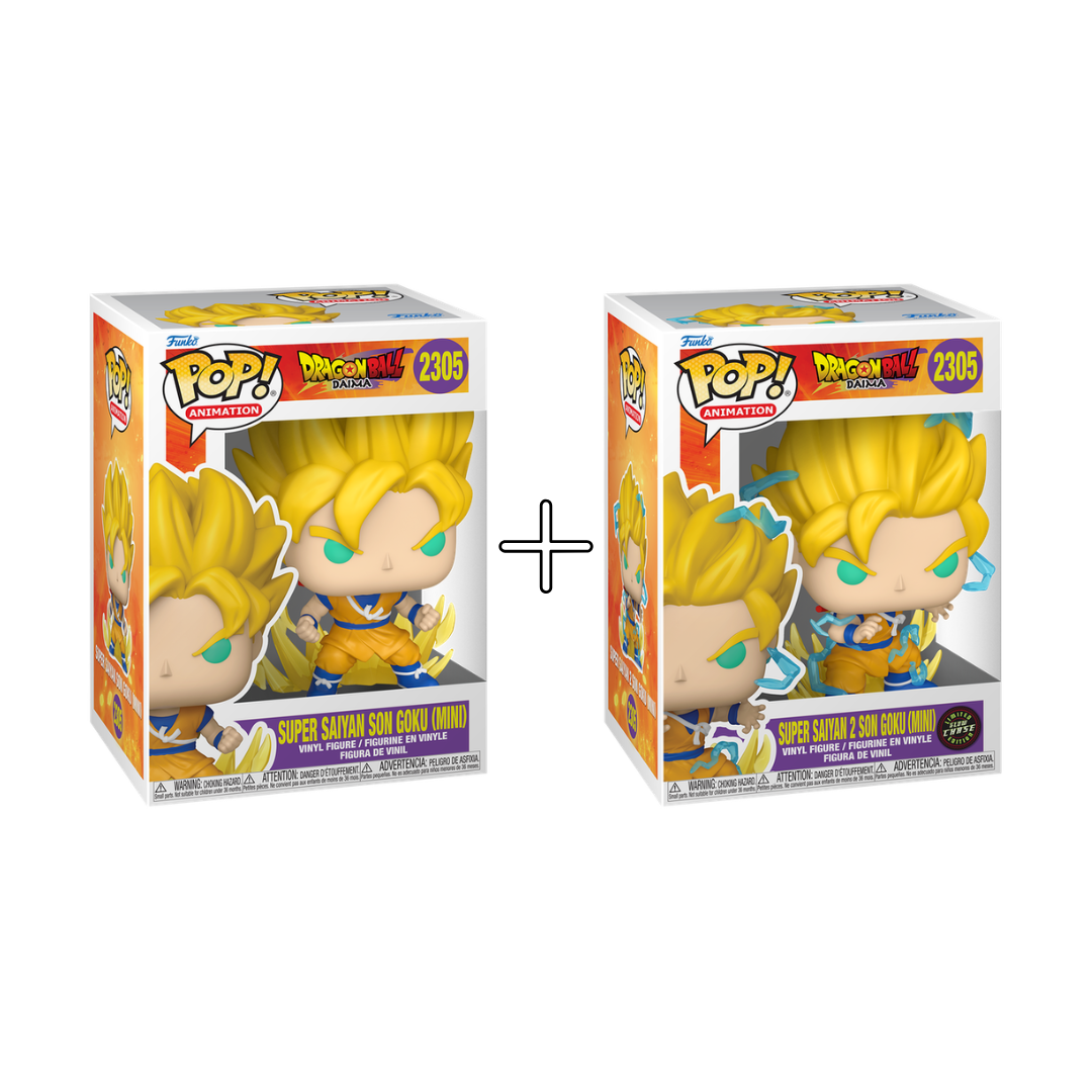  Bundle Funko Pops - Dragon Ball Daima - SS Son Goku Mini (Standard + Chase) 
