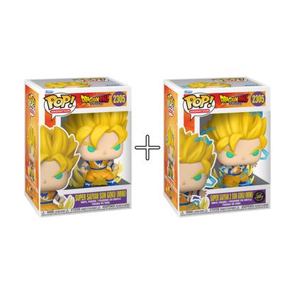  Bundle Funko Pops - Dragon Ball Daima - SS Son Goku Mini (Standard + Chase) 