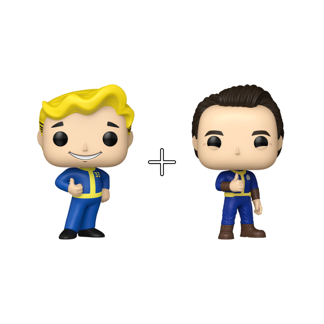 Bundle Funko Pops - Fallout - Vault Boy e Cooper Howard (Standard + Chase)