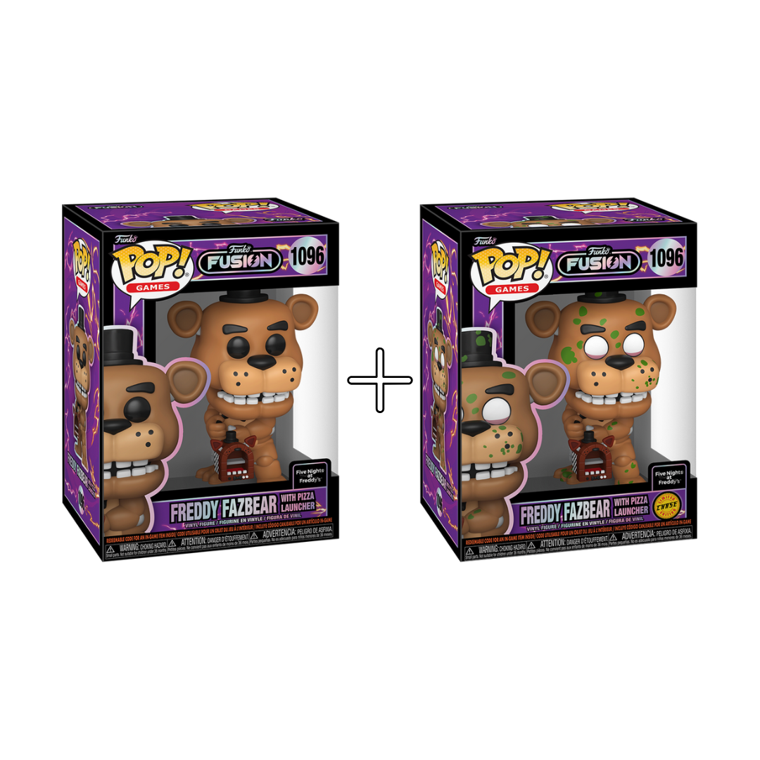 Bundle Funko Pops - Freddy Fazbear with Pizza Launcher (Standard + Chase)