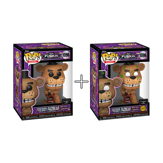 Bundle Funko Pops - Freddy Fazbear with Pizza Launcher (Standard + Chase)
