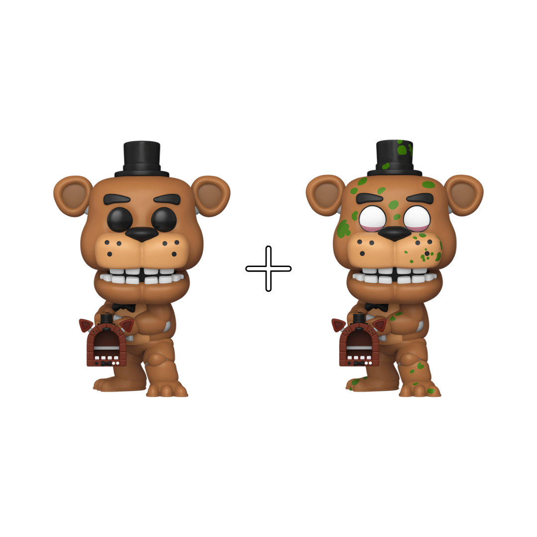 Bundle Funko Pops - Freddy Fazbear with Pizza Launcher (Standard + Chase)