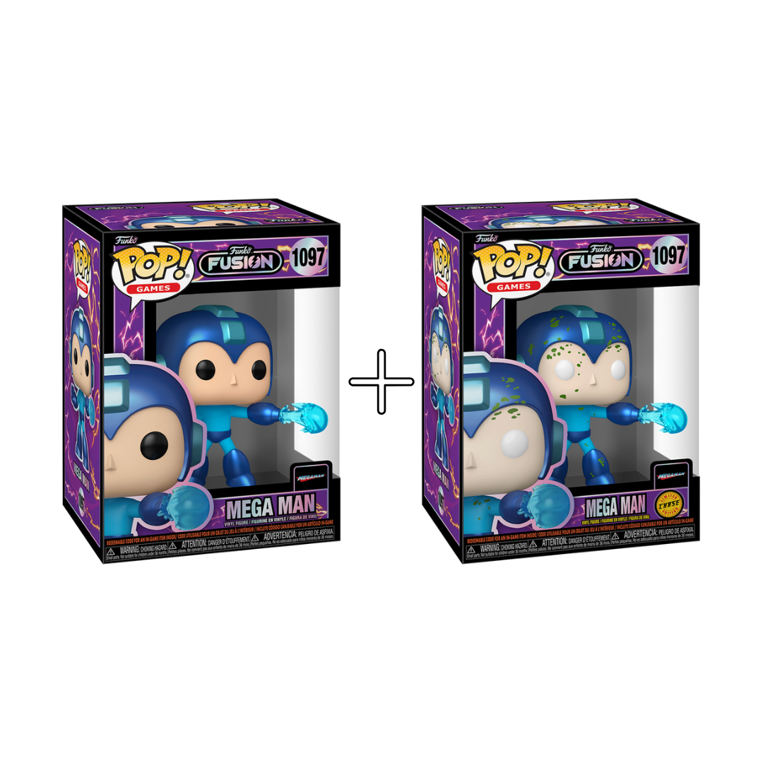 Bundle Funko Pops - Funko Fusion - Mega Man (Standard + Chase)