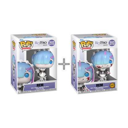 *Pré-reserva* Bundle Funko Pops - Re: Zero - Rem (Standard + Chase)