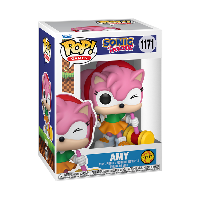 Bundle Funko Pops - Sonic the Hedgehog - Amy (Standard + Chase)