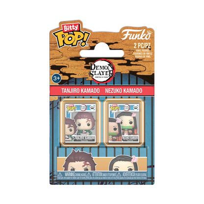  Funko Bitty Pop 2 Pack - Demon Slayer - Tanjiro Kamado e Nezuko Kamado