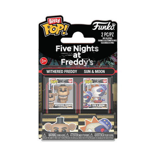 Funko Bitty Pop 2 Pack - Five Nights at Freddy's - Withered Fred e Sun & Moon