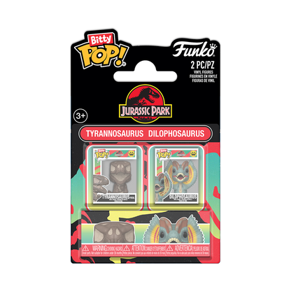 Funko Bitty Pop 2 Pack - Jurassic Park - Tyrannosaurus Fossil e Dilophosaurus