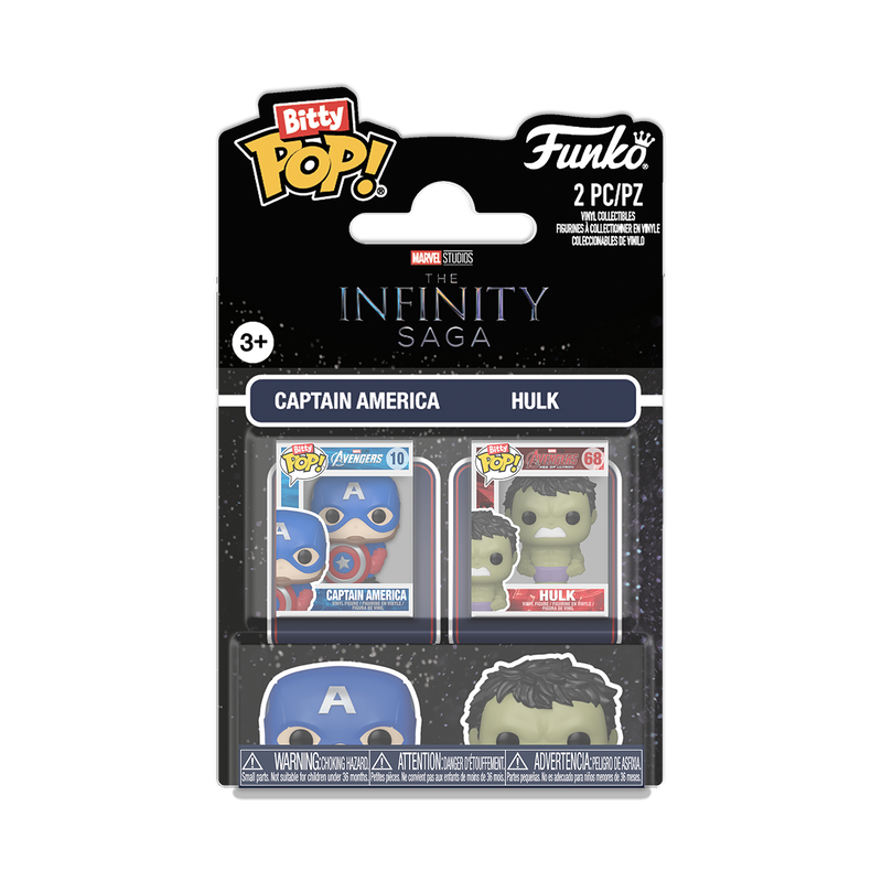 Funko Bitty Pop 2 Pack - Marvel - The Infinity Saga - Captain America e Hulk
