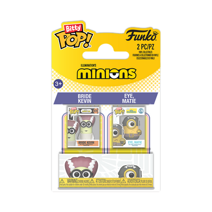  Funko Bitty Pop 2 Pack - Minions - Bride Kevin e Eye, Matie