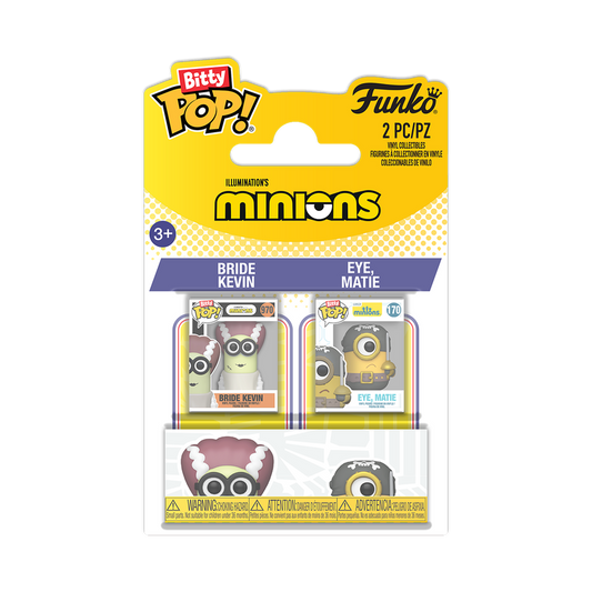  Funko Bitty Pop 2 Pack - Minions - Bride Kevin e Eye, Matie