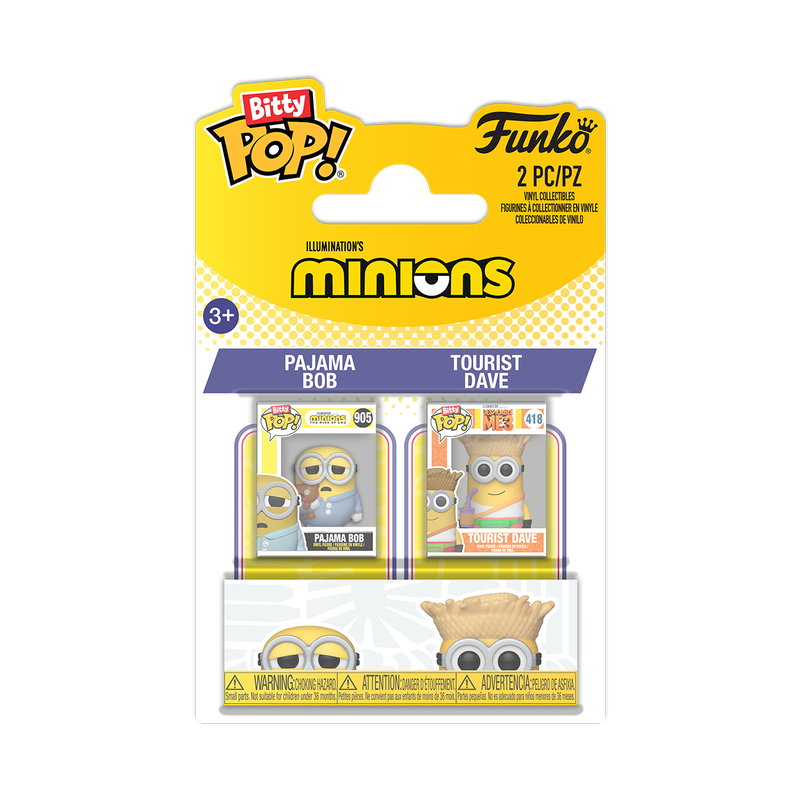 Funko Bitty Pop 2 Pack - Minions - Pajama Bob e Tourist Dave