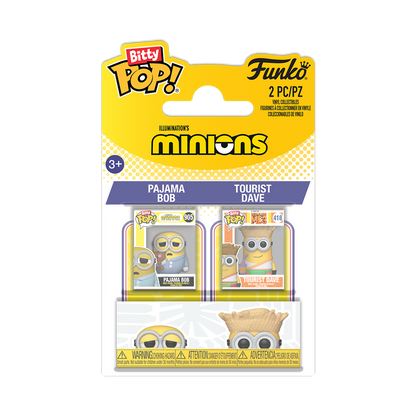 Funko Bitty Pop 2 Pack - Minions - Pajama Bob e Tourist Dave