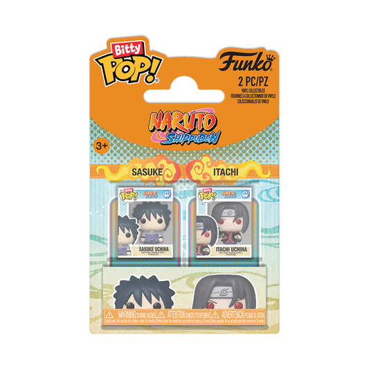 Funko Bitty Pop 2 Pack - Naruto Shipuden - Sasuke Uchiha e Itachi Uchiha