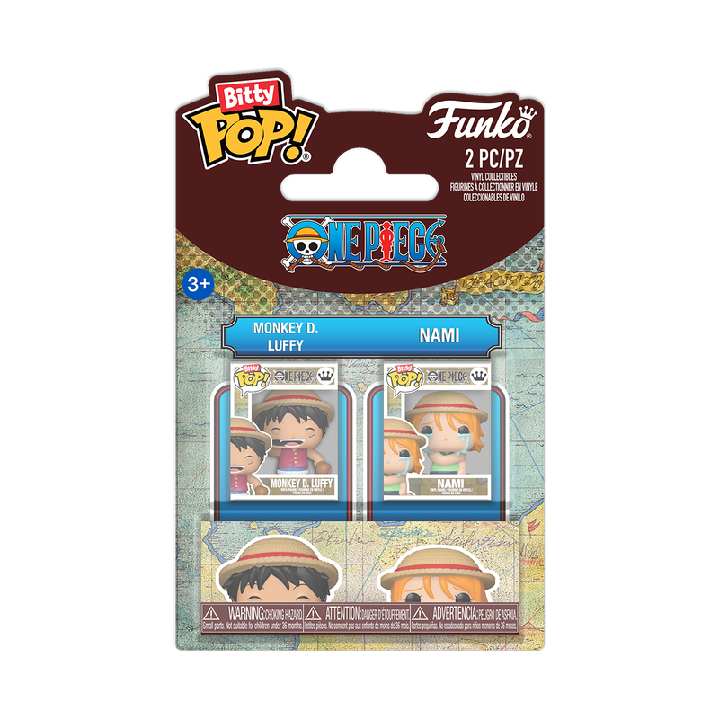 Funko Bitty Pop 2 Pack - One Piece - Monkey D. Luffy e Nami