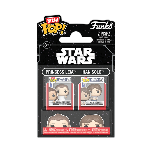  Funko Bitty Pop 2 Pack - Star Wars - Princess Leia e Han Solo
