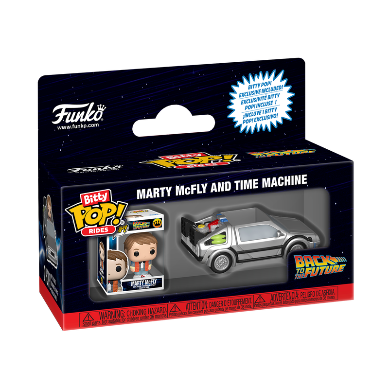 Funko Bitty Pop Rides - Back to the Future - Marty McFly and Time Machine