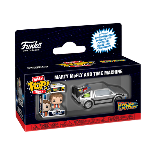 Funko Bitty Pop Rides - Back to the Future - Marty McFly and Time Machine