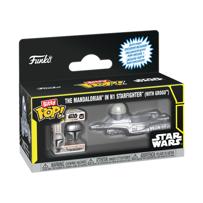 Funko Bitty Pop Rides - Star Wars - The Mandalorian in N1 Starfighter with Grogu