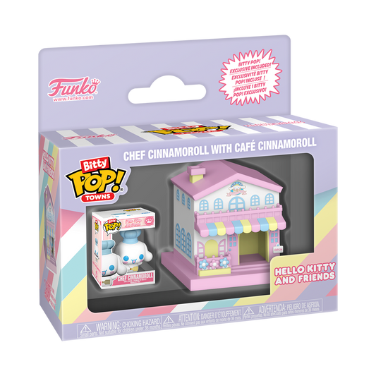 Funko Bitty Pop Towns - Hello Kitty and Friends - Chef Cinnamoroll with Café Cinnamoroll
