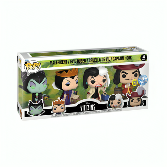  Funko Pop - Disney - Villains 4 Pack GITD (Special Edition)