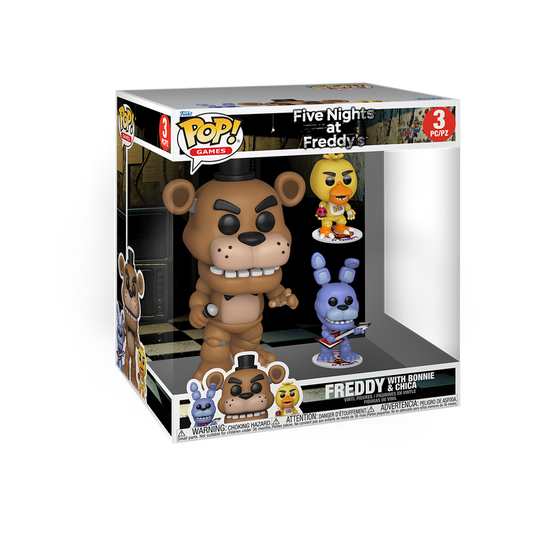 Funko Pop 3 Pack - Five Nights at Freddy's - Freddy with Bonnie & Chica