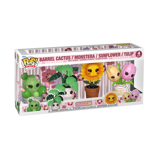 Funko Pop 4 Pack - Flora - Barrel Cactus / Monstera / Sunflower / Tulip