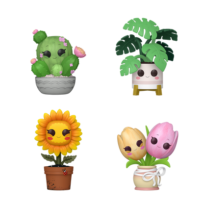 Funko Pop 4 Pack - Flora - Barrel Cactus / Monstera / Sunflower / Tulip
