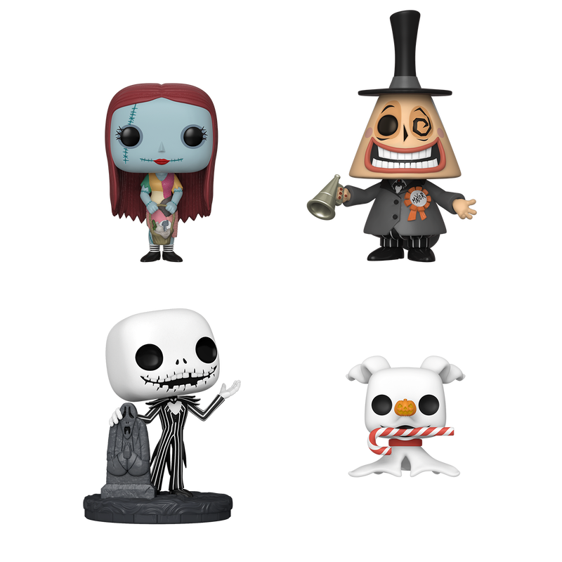 Funko Pop 4 Pack - The Nightmare Before Christmas - Sally  Mayor  Jack Skellington  Zero