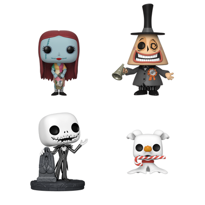 Funko Pop 4 Pack - The Nightmare Before Christmas - Sally  Mayor  Jack Skellington  Zero