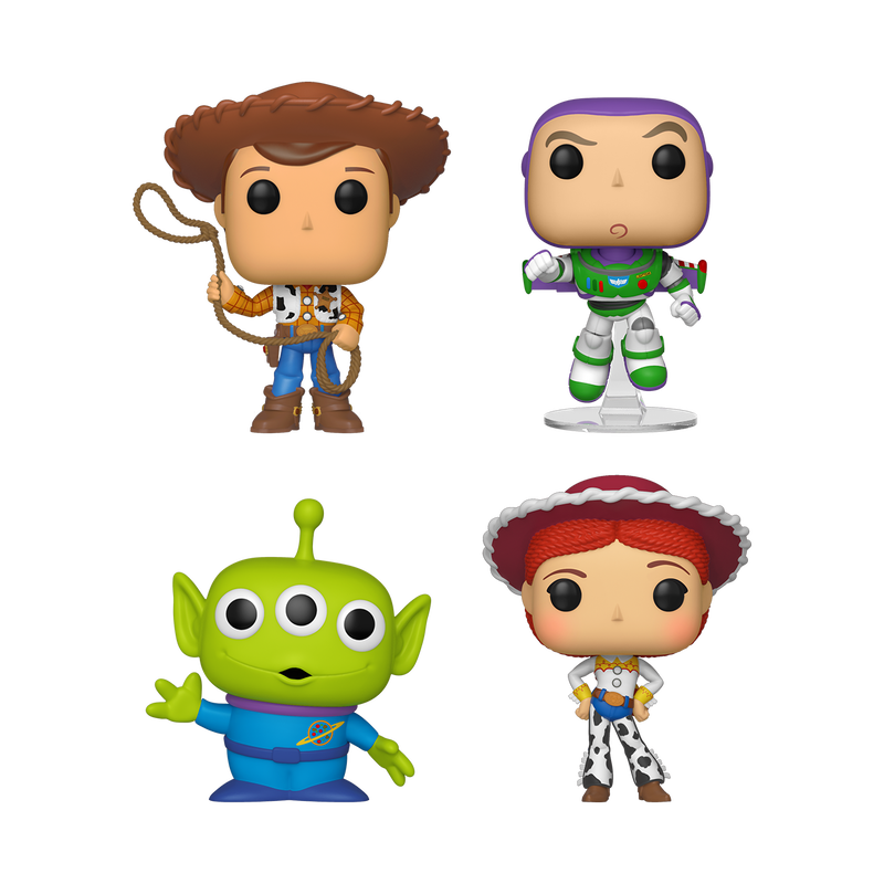 Funko Pop 4 Pack - Toy Story - Woody  Buzz Lightyear  Alien  Jessie
