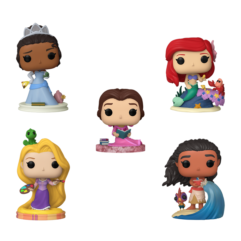 Funko Pop 5 Pack - Disney Princess - Ariel / Tiana / Belle / Rapunzel / Moana