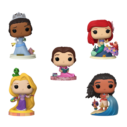 Funko Pop 5 Pack - Disney Princess - Ariel / Tiana / Belle / Rapunzel / Moana