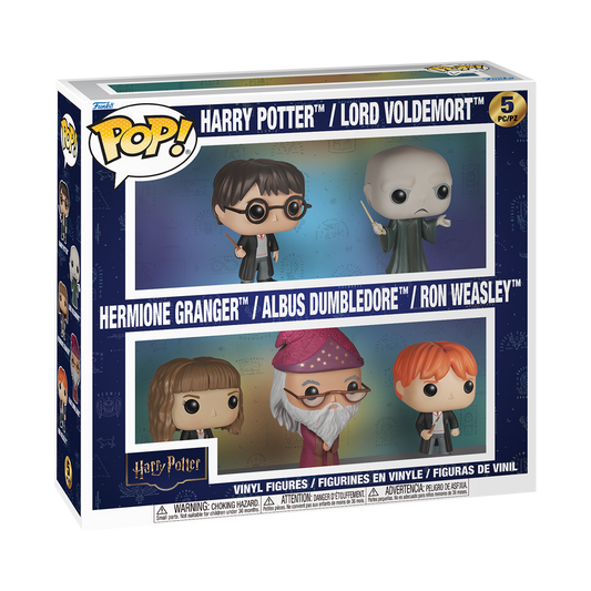  Funko Pop 5 Pack - Harry Potter - Harry Potter  Lord Voldemort  Hermione Granger  Albus Dumbledor  Ron Weasley