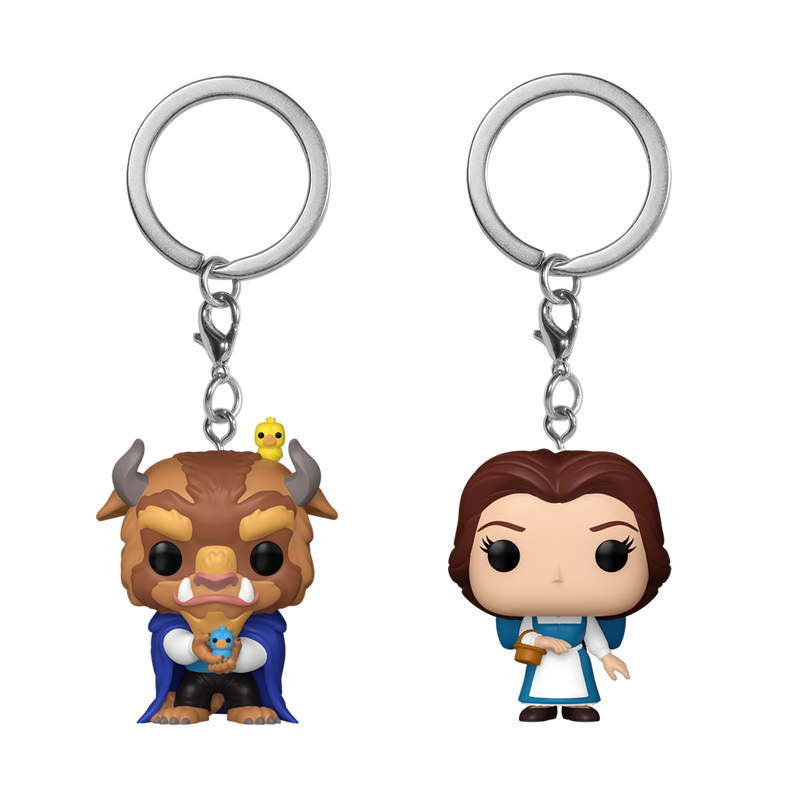 Pocket Pop Keychain - Disney - Beauty and the Beast - Belle & Beast