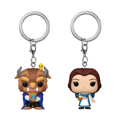 Pocket Pop Keychain - Disney - Beauty and the Beast - Belle & Beast