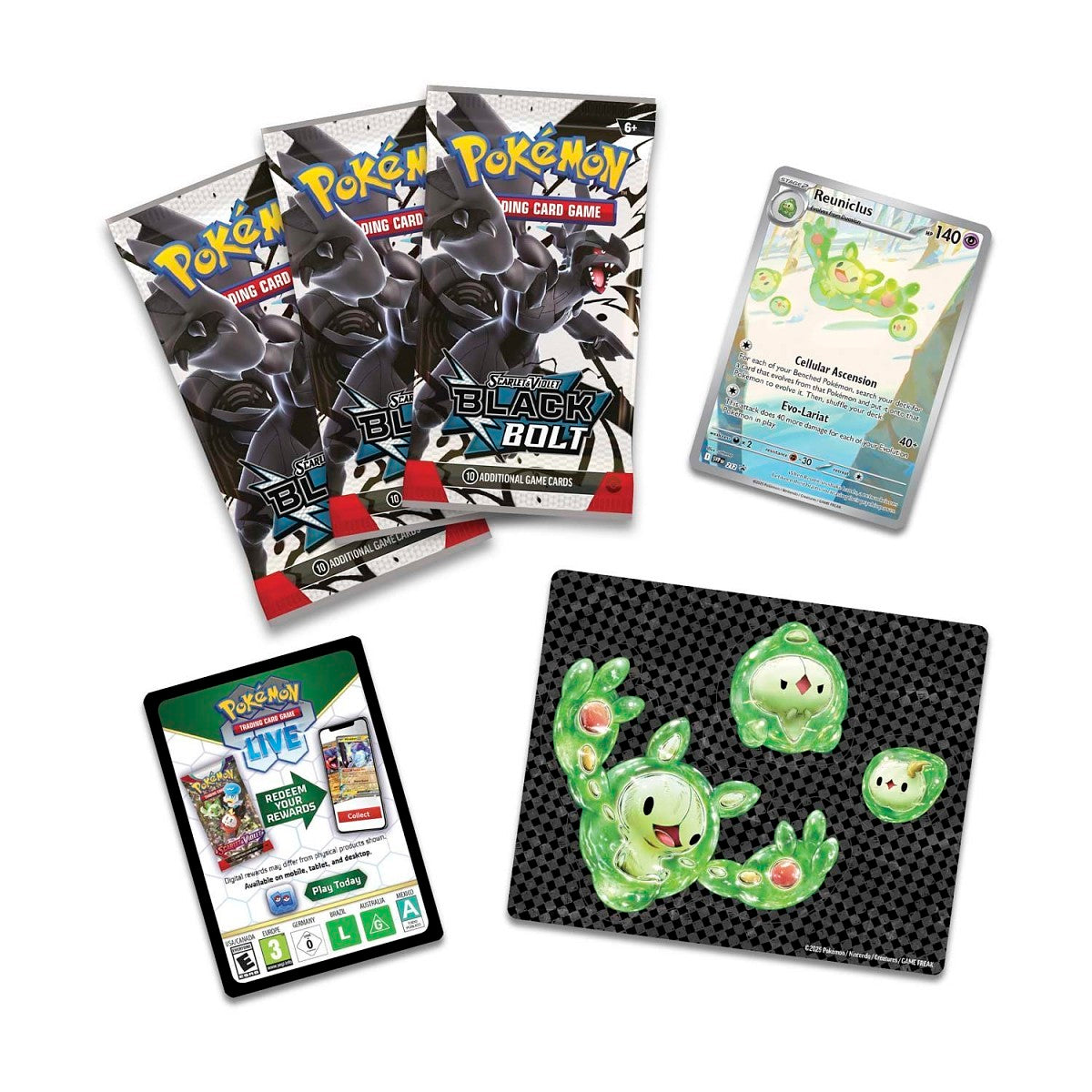 Pokémon TCG - Scarlet & Violet - Black Bolt - Reuniclus Tech Sticker Collection